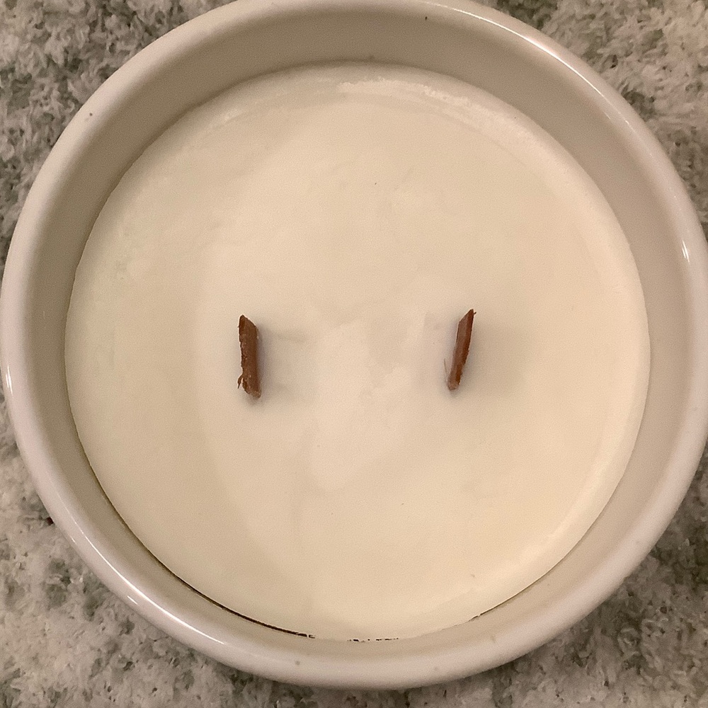 Ceramic Scented Honey Bun Soy Candle NWT 14 oz.   - Brown Gold and White Glazing - Picture 8 of 16